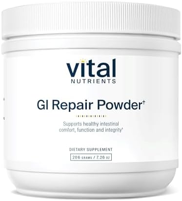 Vital Nutrients GI Repair Powder - Leaky Gut Powder with L Glutamine and Zinc - Digestive Enzyme Supplement to Support Gut Health and Digestion
