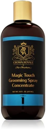 Crown Royale Magic Touch Formula 1 Pet Grooming Spray Concentrate, No Heavy Build-Up, Finishing Spray, Prevents Coat Matting