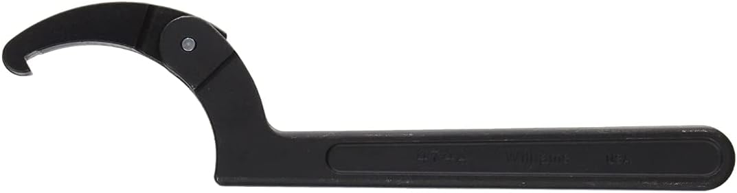 Williams JHW474 Adjustable Hook Spanner Wrench with Span Diameter of 2 to 4-3/4-Inch, Ideal for Adjusting Collars, Lock Nut Rings, and Bearings