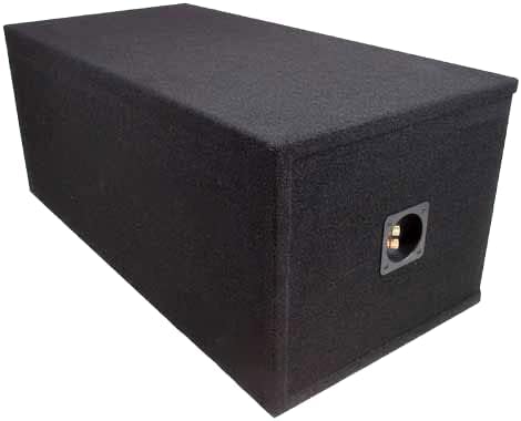 Dual 15 Inch Square Subwoofer Box Vented Paintable Fits Kicker L7 Subs ASC | Ported car stereo enclosure, room for 2 15s sub drivers