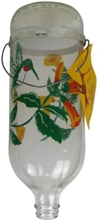 Original Best-1 Flowers Hummingbird Feeder 32 Ounce Glass Bottle, Plastic Base