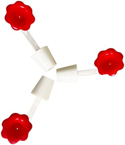 National Artcraft RED Plug-Style Flower Hummingbird Feeder Tubes - (3/Pk) | Replacement Feeder | Home Garden