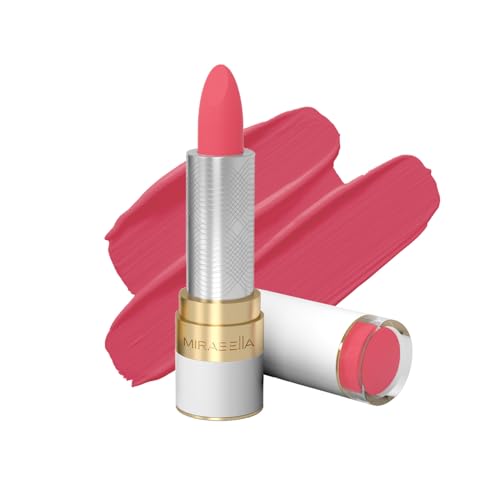Mirabella - Sealed with a Kiss Smudge Proof Lipstick, Long-Lasting No-Bleed Lip Makeup, Hydrating Lip Color with Vegan Lanolin & Vitamin E, Perfect Red