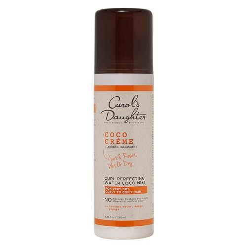 Carol's Daughter Coco Creme Curl Perfecting Water Coconut Mist, Silicone & Paraben Free Curl Refresher Spray for Curly to Coily Hair, 8.4 Fl Oz