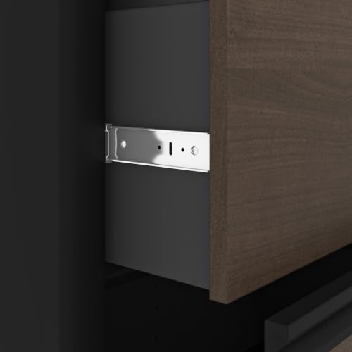 BESTAR Connexion Lateral File Drawer (Ready-to-Assemble), 30", Slate/Sandstone | Ready-to-Assemble; Adjustable leg levelers; ball-bearing drawer slides; Particle board construction