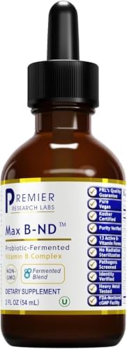 Premier Research Labs Max B-ND Liquid Vitamin - B-Complex for Liver & Brain Health, Liquid Drops for Energy, Immune & Adrenal Support for Men & Women