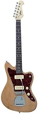 Monoprice Indio Series, 6-String Offset DLX Plus Alder Electric Guitar - Right Handed, With Gig Bag, Blue, OS40