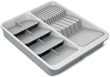 Joseph Joseph DrawerStore Knife Organizer, holds up to 9 knives, Kitchen Organization & Drawer Storage – Compact, Gray