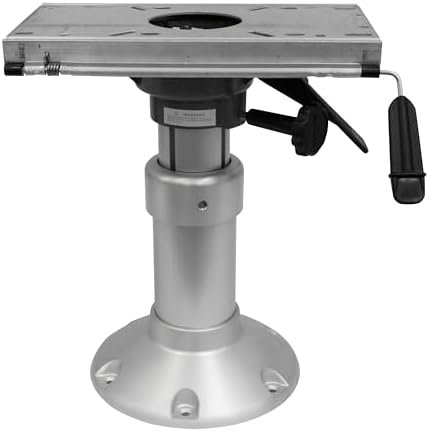Wise 8WP145 Heavy Duty Mainstay Air Power Pedestal with Locking Swivel and Slide | Air-powered height adjustment 14.5 to 20 in, 2-7/8 in post