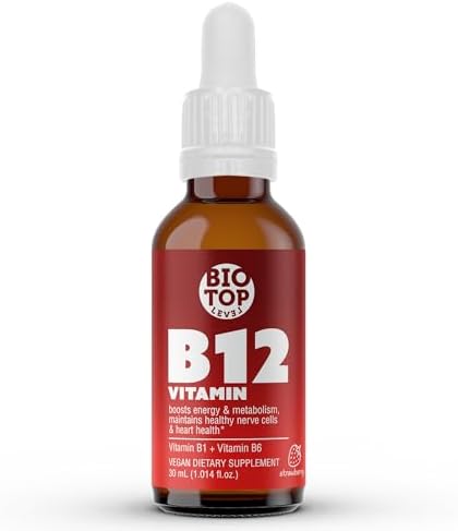 Vitamin B12 Sublingual Liquid Drops (5000 mcg) Plus B1 & B6 in Fastest Absorption Way. Best Formula to Support Brain Cells & Nerve Tissue