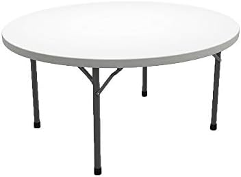 Mayline Event Series Round Folding Table 72"Dia., White Top/Dark Gray Base