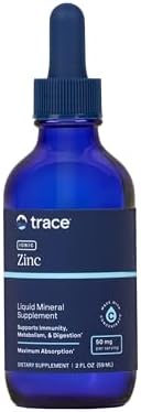 Trace Minerals Ionic Zinc Liquid Drops Supplement 2 fl oz 45 Servings | Highly bioavailable ionic form, 70+ trace minerals per serving