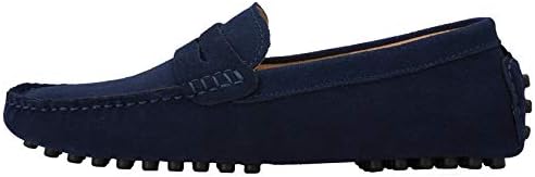 JIONS Mens Driving Penny Loafers Suede Moccasins Slip On Casual Dress Boat Shoes