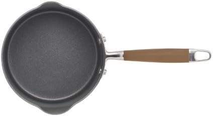 Anolon Advanced Hard Anodized Nonstick Sauce Pan/Saucepan with Straining and Lid, 2 Quart, Brown