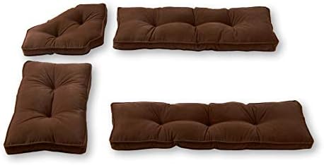 Greendale Home Fashions Hyatt 4-Piece Kitchen Nook Polyester Cushion Set, Cobalt
