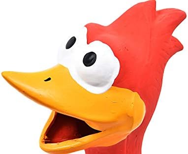 Tamu style Rubber Chicken Dog Toy, 11-Inch Yellow Screaming Squeaky Toy