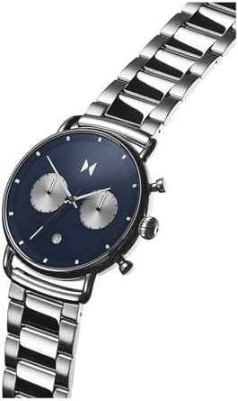 MVMT Men's Analog Quartz Watch with Stainless Steel, Blue, 0, Bracelet