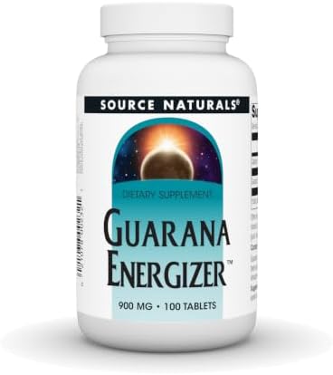 Source Naturals Guarana Energizer, 900 mg -100 Tablets | Energy Booster