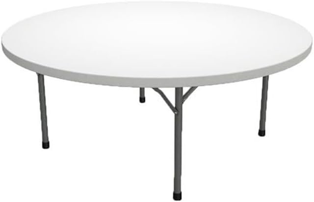 Mayline Event Series Round Folding Table 72"Dia., White Top/Dark Gray Base