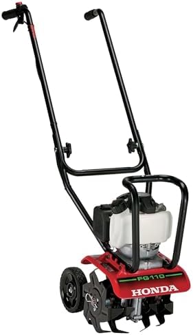 Honda FG110 Mini Tiller Cultivator (FG110KiAT) | 6- to 9-Inch Tilling Width, Break New Ground or Prep Soil, Gas Engine, Adjustable Depth Bar