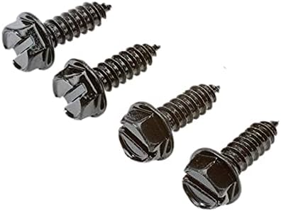 USA Fastener Stainless Steel Screws | Rust Proof, Chrome Locking Screws Set of 4 for License Plate Security to Secure Frames and Covers