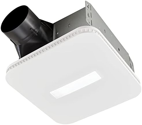 Broan-NuTone Bathroom Exhaust Fan – Retrofit Design Replaces Existing Fan Without Attic Access, Quiet 1.0 Sones, 110 CFM, Powerful Ventilation with 4 Selectable CCT Light Settings for a Modern Look