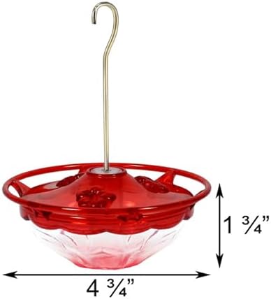 Aspects Mini HummBlossom Hummingbird Feeder, 4 oz, Rose (2-Pack)