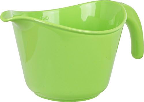 Reston Lloyd Batter Mixing Bowl with Pour Spout, 2 Quart, Heavy Duty BPA-Free Plastic - Microwave & Dishwasher Safe, Non-Slip Base