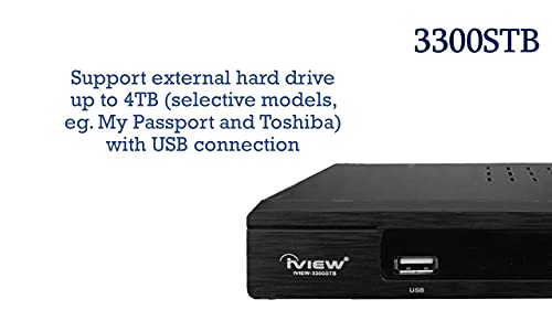 iView 3300STB ATSC Converter Box with Recording, Media Player, Built-in Digital Clock, Analog to Digital, QAM Tuner, HDMI, USB