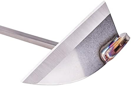 Nisaku NJP100 Nejiri Gama Handheld Weeder-Scraper-Hoe, Japanese Stainless Steel 4-Inch Blade Width, 4.5-Inch Black Lacquered Beech Wood Handle