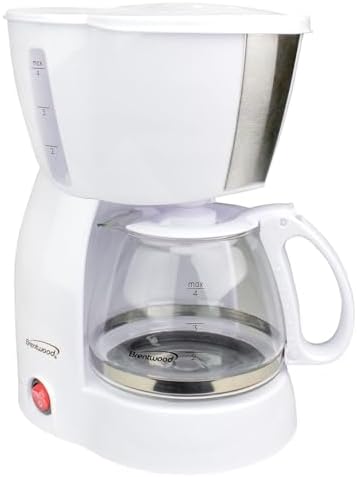 Brentwood Appliances TS-213W 4 Cup Coffee Maker, White