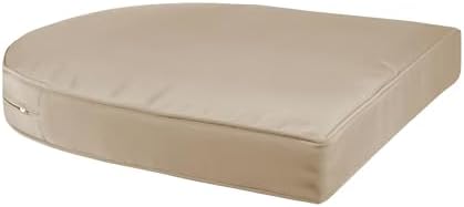 Jeco Wicker Chair with Tan Cushion, Set of 2, White/W00206-