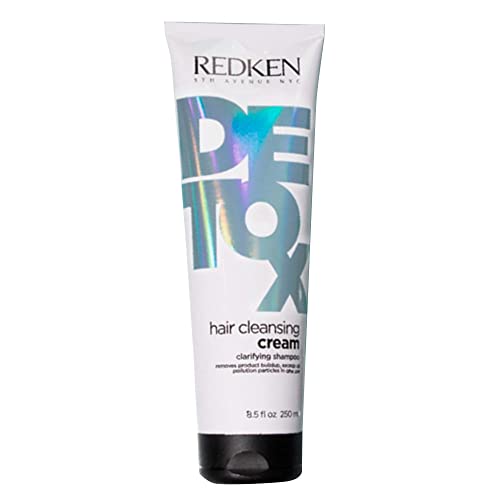 Redken Detox Hair Cleansing Cream Clarifying Shampoo For All Hair Types - Removes Buildup and Strengthens Hair Cuticle