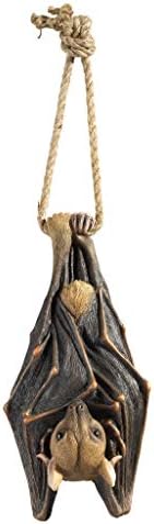 Design Toscano QM28985 Vampire Bat - Hanging Mega Bat Sculpture - Bat Figure - Halloween Bats,full color
