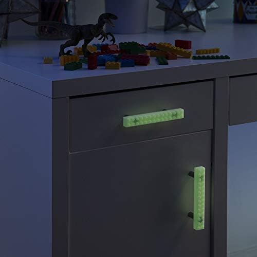 Set of 2 Build-On Brick Drawer Pulls (Green)
