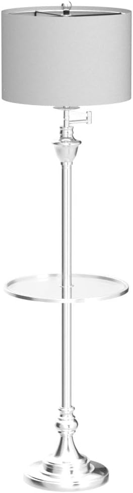 JONATHAN Y Cora 60" Metal Swing Arm Floor Lamp, Oil Rubbed Bronze/Clear