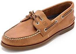 Sperry Men's Authentic Original 2-Eye Leather Boat Shoe, Sahara, 10.5