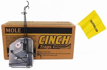 Cinch Mole Trap Kit, Professional-Grade, Heavy-Duty Reusable Trap System for Mole and Small Rodent Control | Easy Set, Humane, No Chemicals