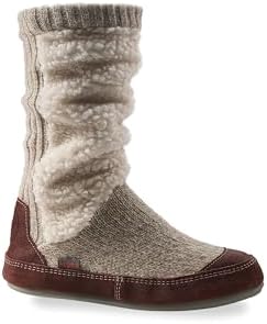 Acorn Slouch Boots Slippers for Women - Comfy, Memory Foam, Non-Slip, Durable, Mid-Calf House Slipper with Indoor/Outdoor Sole