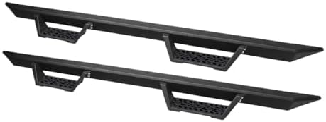 7422448953985 Compatible with 2005-2022 Toyota Tacoma Double (Crew) Cab Matte Black Steel Modular Drop Step Side Nerf Bars