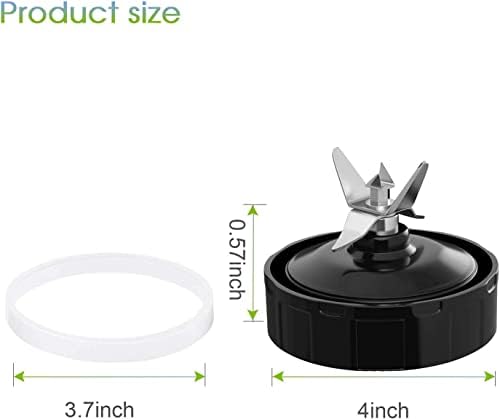 (Pack of 2) Blender Replacement Parts 7 Fins Extractor Blade Assembly with Rubber Gasket Compatible with Nurti Ninja Blenders Auto iQ BL480 BL401