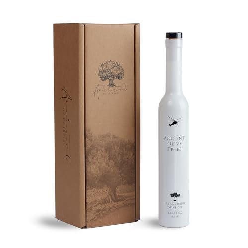 ANCIENT OLIVE TREES - Extra Virgin California Olive Oil | Pressed from Arbosana & Arbequina Olives | Hydroxytyrosol & Polyphenol Rich Olive Oil | EVOO Great for Dipping & Cooking | 12.6 FL. OZ. | 1 CT