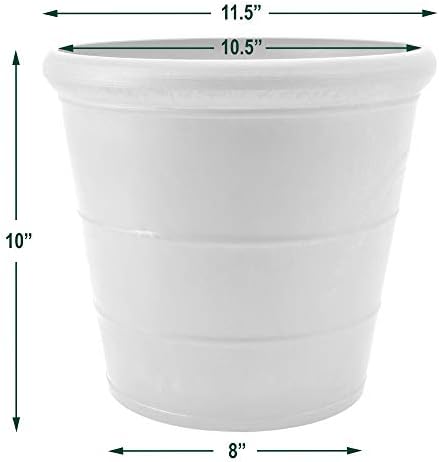 PSW Pot Collection NUR28C 10” Planter Pot for Indoor and Outdoor Plants and Gardens, 10-inch, Chocolate