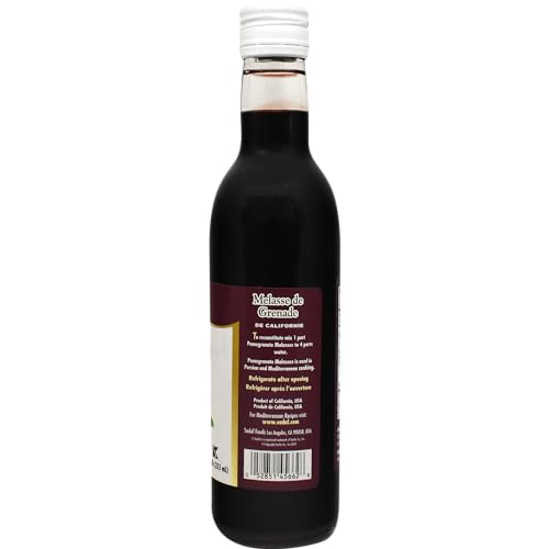 Sadaf Premium Pomegranate Molasses - 100% Pure Pomegranate Molasses for Cooking & Food Flavoring - Syrup - Middle Eastern Cuisine - Kosher & Vegetarian - 12 oz Bottle