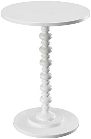 Convenience Concepts Palm Beach Spindle Table 17.75" - Traditional Round End Table for Living Room, Turned Solid Wood Side Table, Classic Display Pedestal Table, Espresso