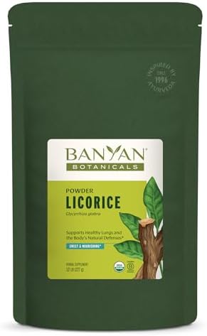Banyan Botanicals Licorice Powder – Organic Licorice Root Powder (Glycyrrhiza Glabra) – for Supporting Healthy Digestion and Respiratory System