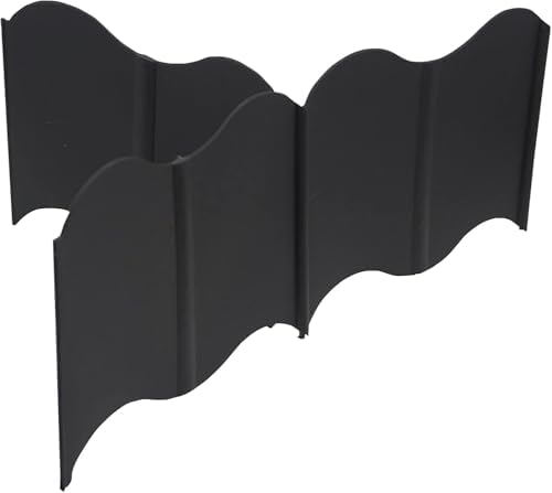 Orgrimmar Garden Edging Kit 40PCS Pound-in Interlocking Black(20”x5.3”)