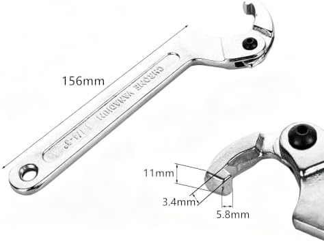 Chrome Vanadium C Pin Spanner Adjustable Hook Wrench, Square Head 32-76mm