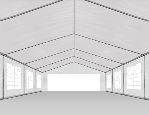 AMERICAN PHOENIX Party Tent 20x20 ft Heavy Duty Canopy Shelter for Wedding Event Fair with Fire Retardant Roof with Sidewalls and Windows White (20x20 - PE)