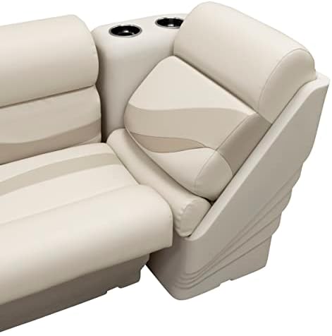 Wise BM13006L-986 Premier Series Pontoon Left Lean Back Recliner, Platinum/Spectra Navy/Cobalt